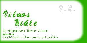 vilmos mikle business card